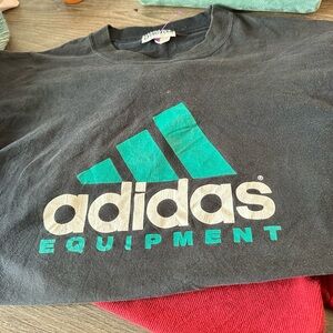 VINTAGE Adidas Equipment tshirt— Green and Black